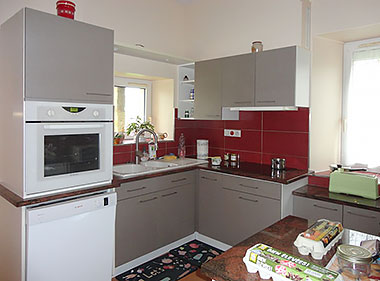 The fitted kitchen