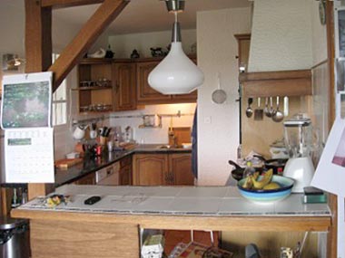 The fitted kitchen